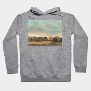 Muted Tone Golden Landscape Oil Painting Hoodie